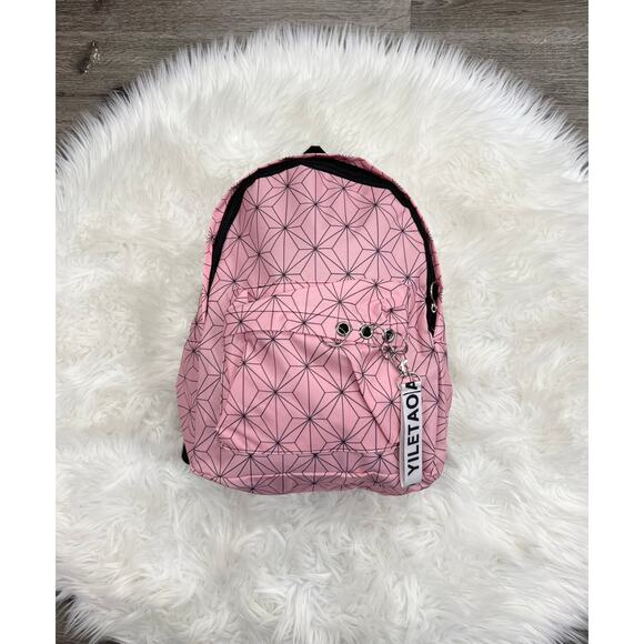 Pink‎ Geometric Designed Backpack NEW - Picture 1 of 6